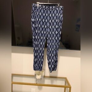 WHBM Stylish Womens Cropped Jogger Pants with Diamond Pattern and pockets